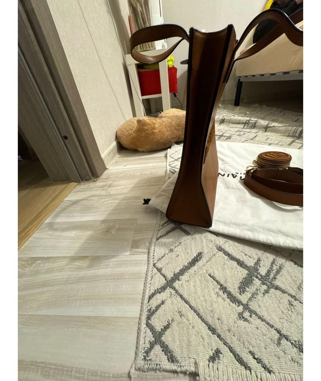 BALMAIN Коричневая кожаная сумка через плечо, фото 2