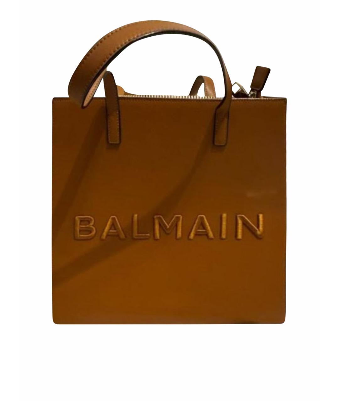 BALMAIN Коричневая кожаная сумка через плечо, фото 1