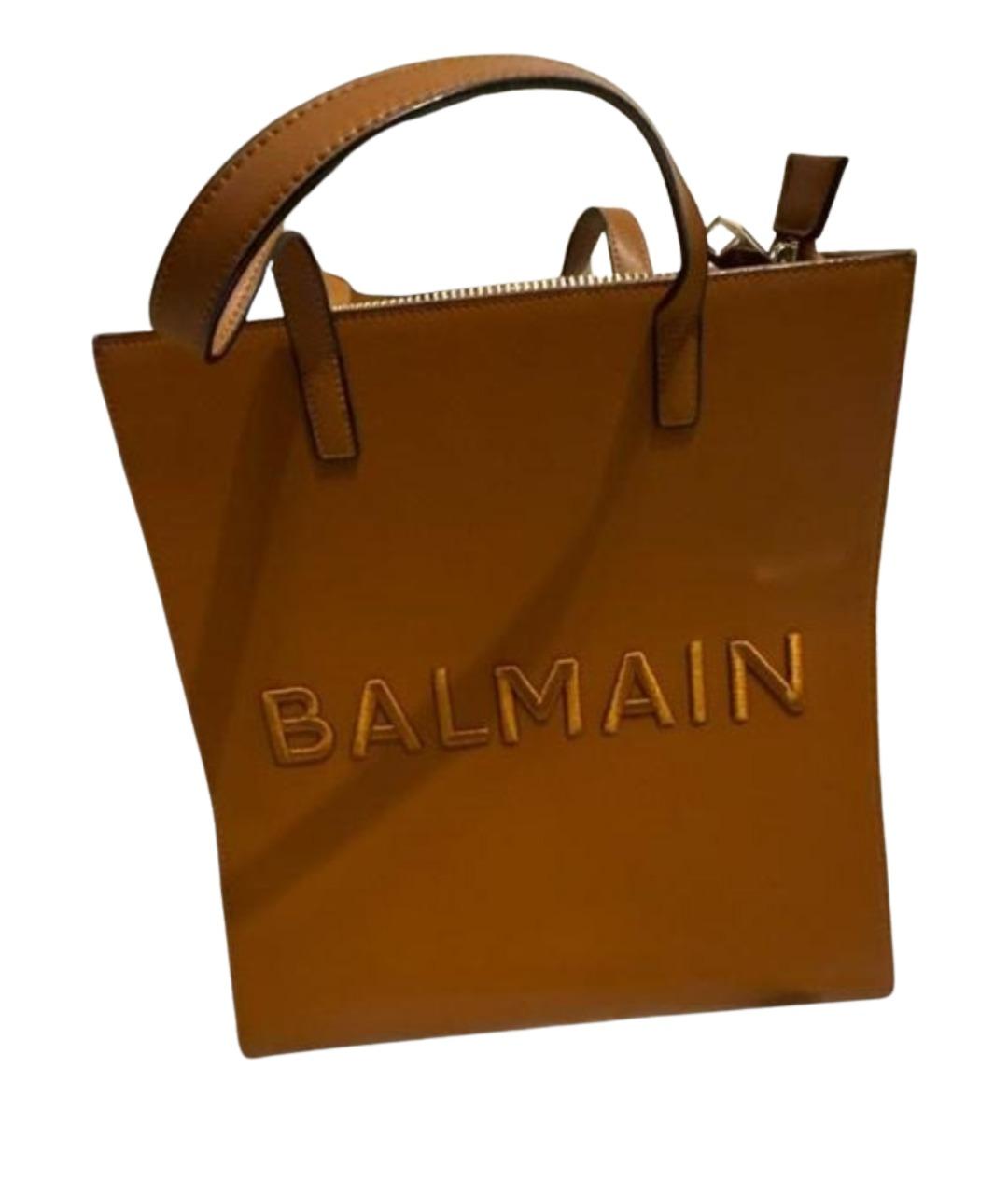 BALMAIN Коричневая кожаная сумка через плечо, фото 6