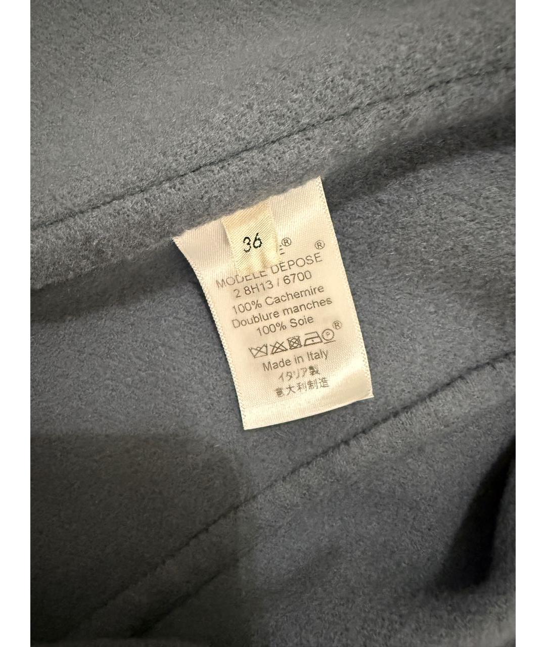 CELINE Голубое шерстяное пальто, фото 4