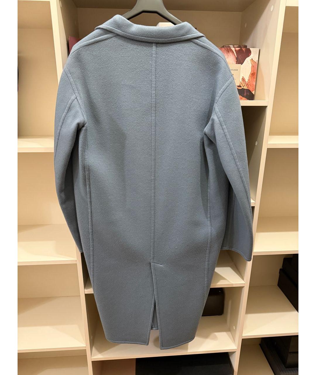 CELINE Голубое шерстяное пальто, фото 2