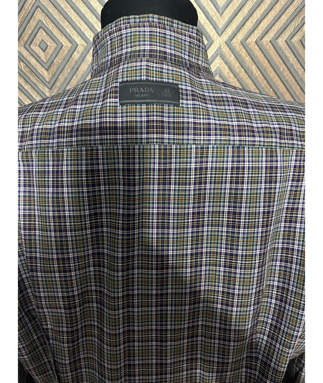 PRADA Мульти хлопковая кэжуал рубашка, фото 3