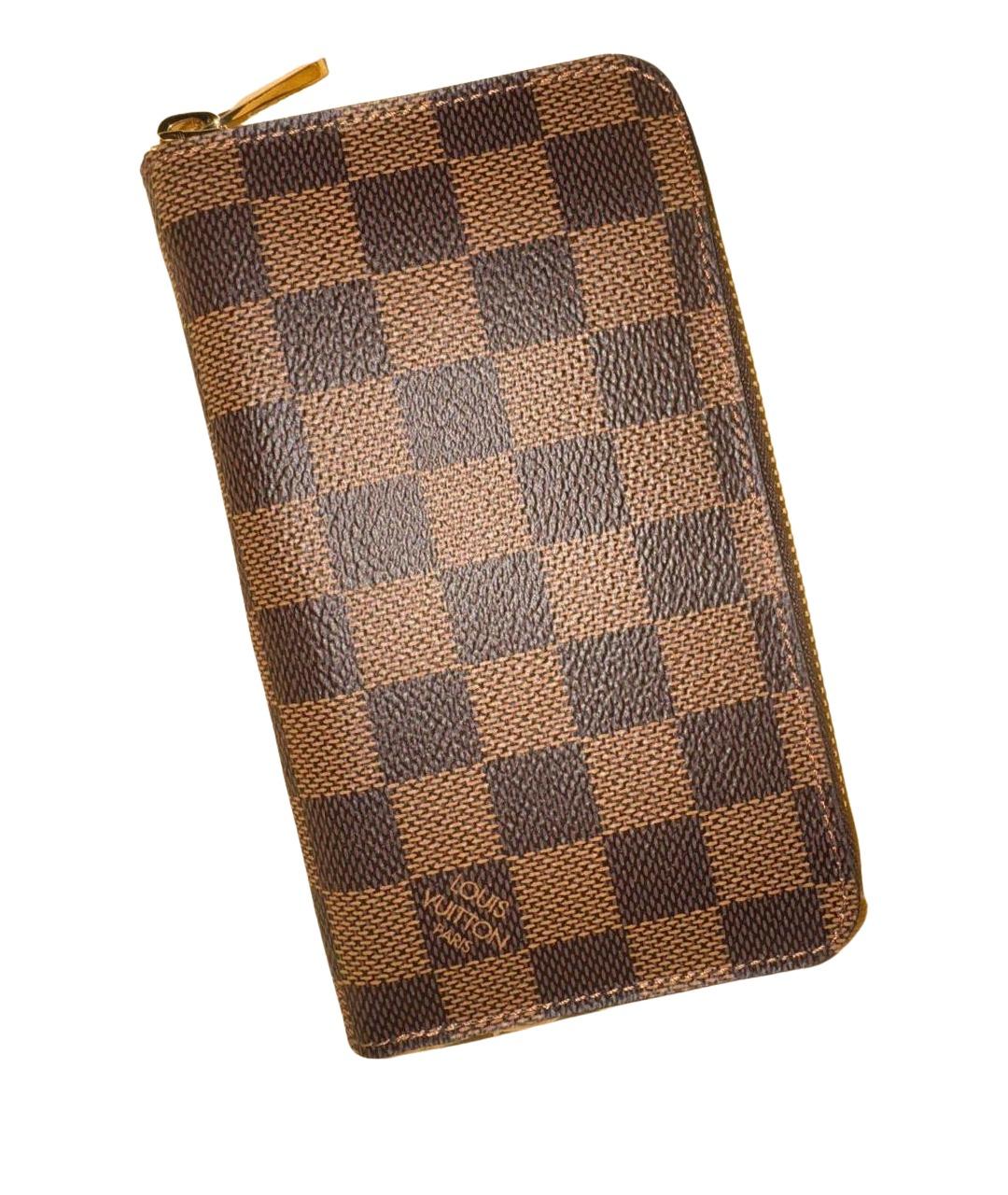 LOUIS VUITTON Коричневый кожаный кошелек, фото 1