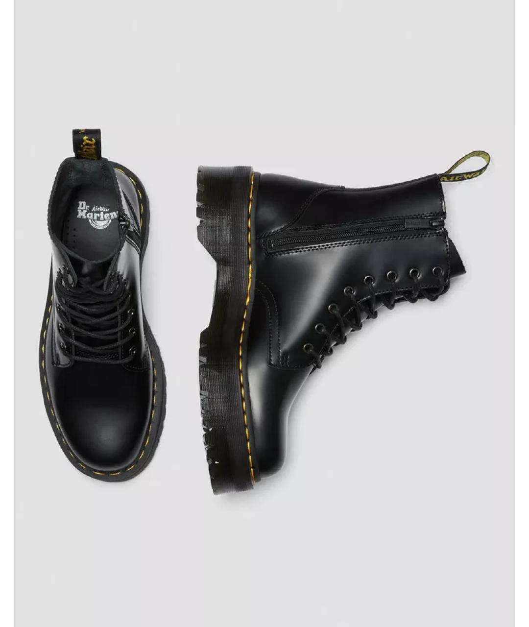DR. MARTENS Черные кожаные ботинки, фото 3
