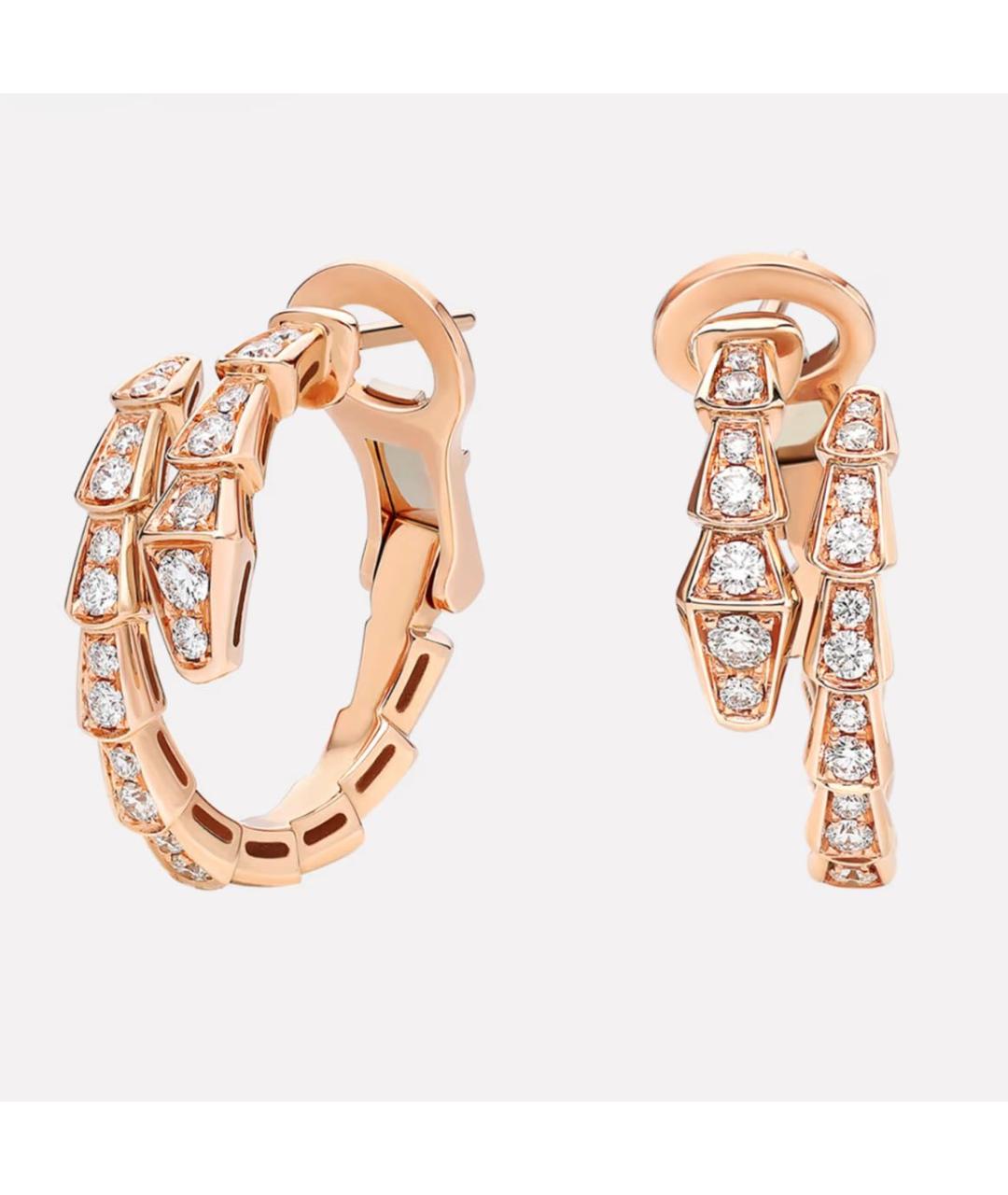 BVLGARI Золотые серьги из розового золота, фото 2