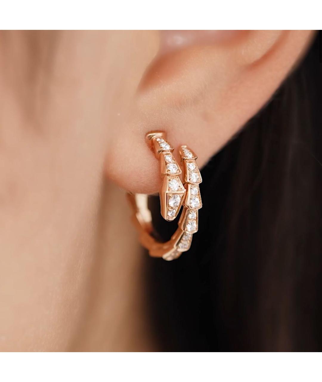 BVLGARI Золотые серьги из розового золота, фото 3