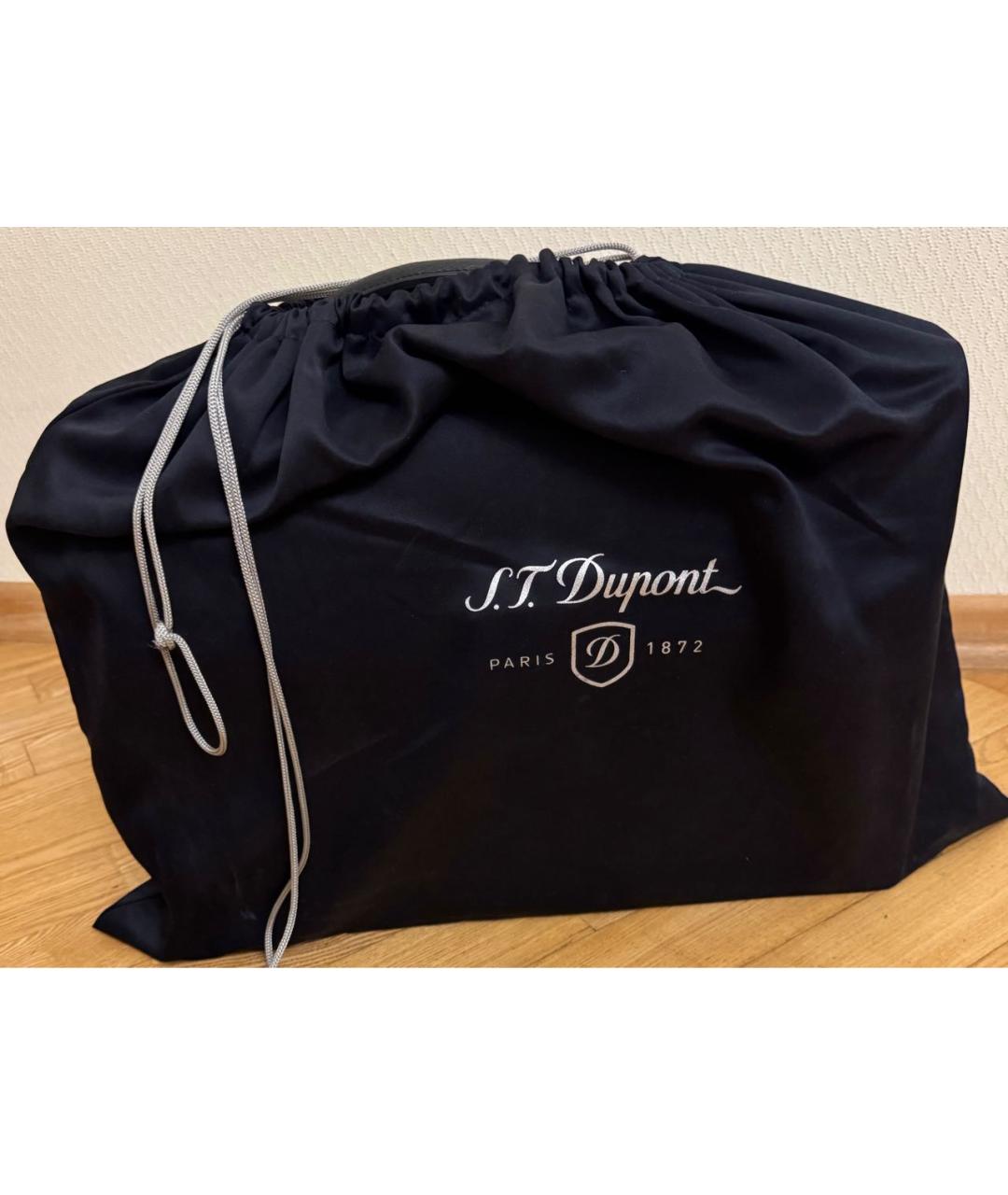 DUPONT Черный кожаный портфель, фото 8