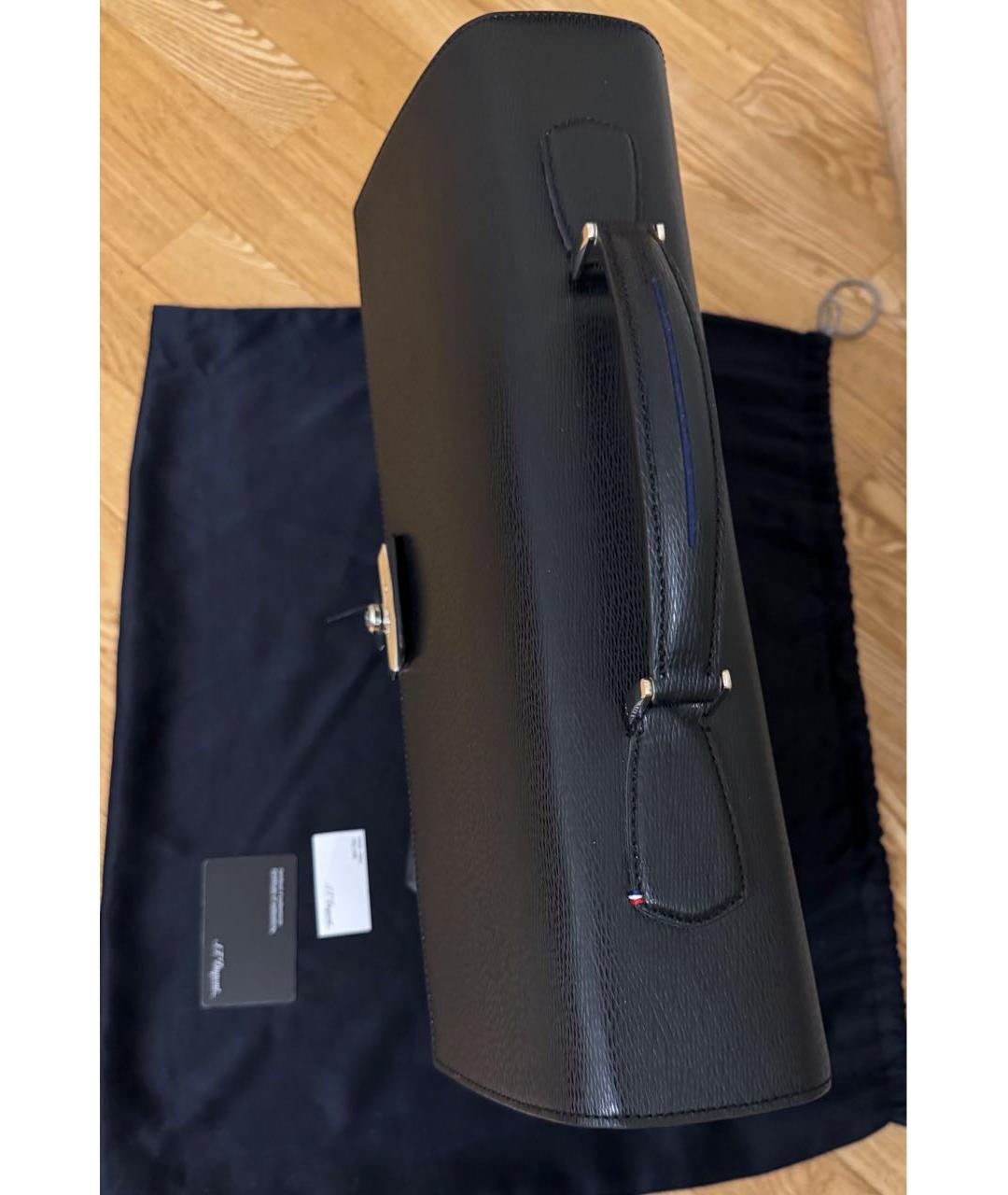DUPONT Черный кожаный портфель, фото 7