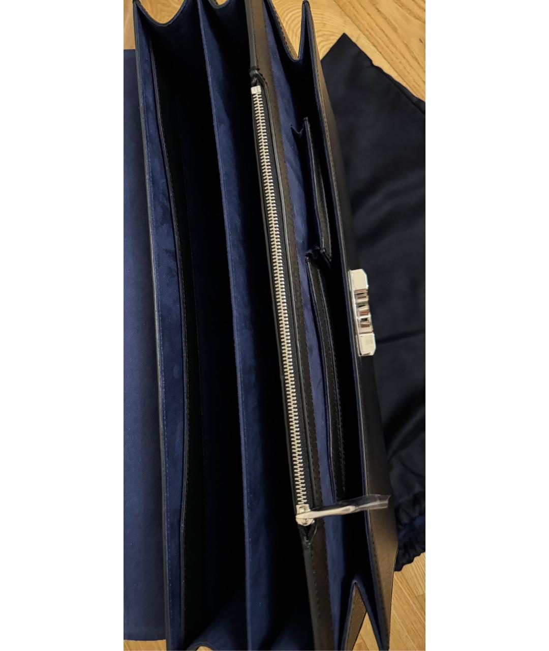 DUPONT Черный кожаный портфель, фото 4