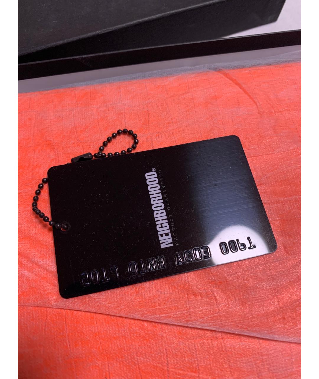 NEIGHBORHOOD Оранжевый кожаный кошелек, фото 2