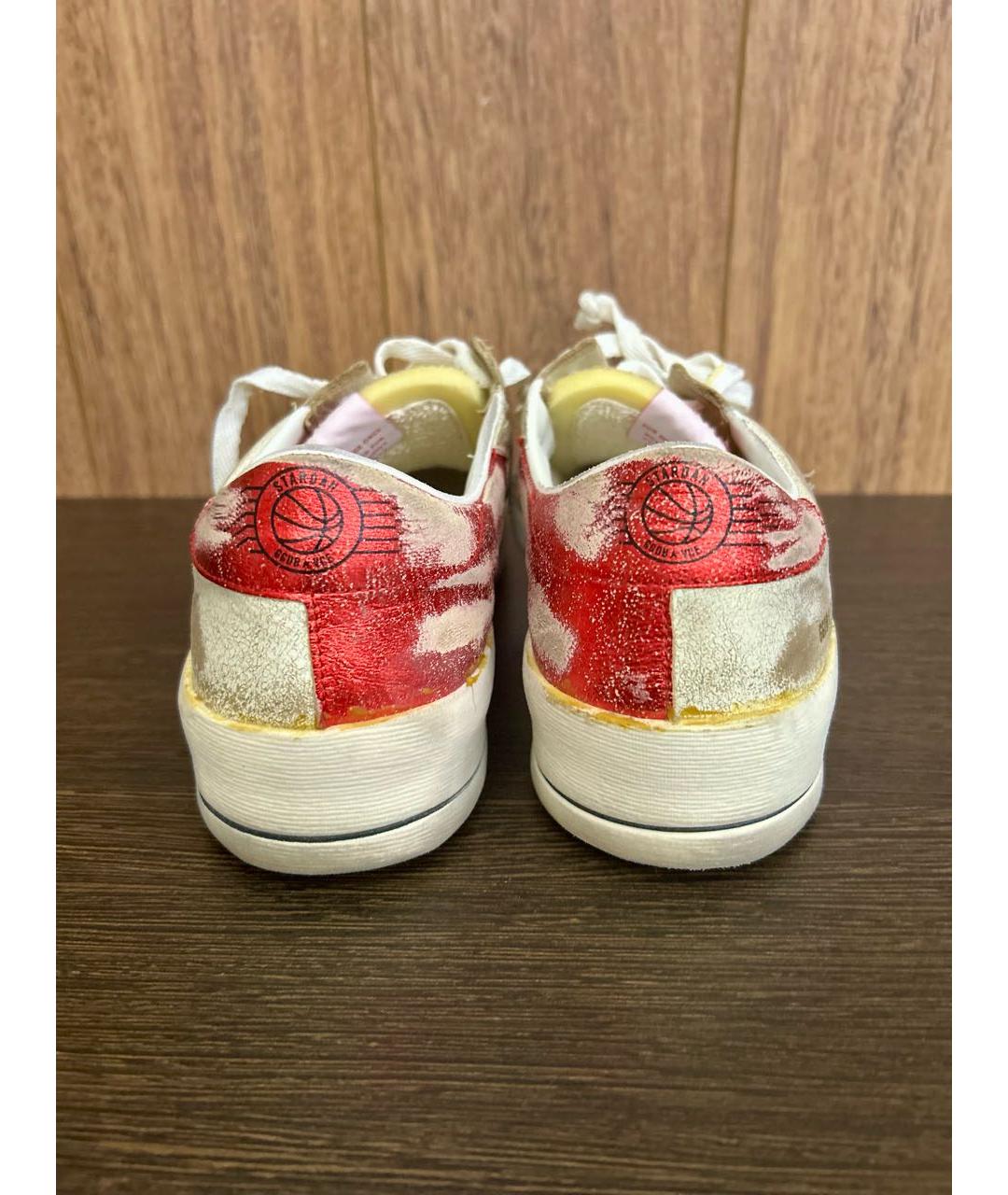 GOLDEN GOOSE DELUXE BRAND Белые кожаные кроссовки, фото 4