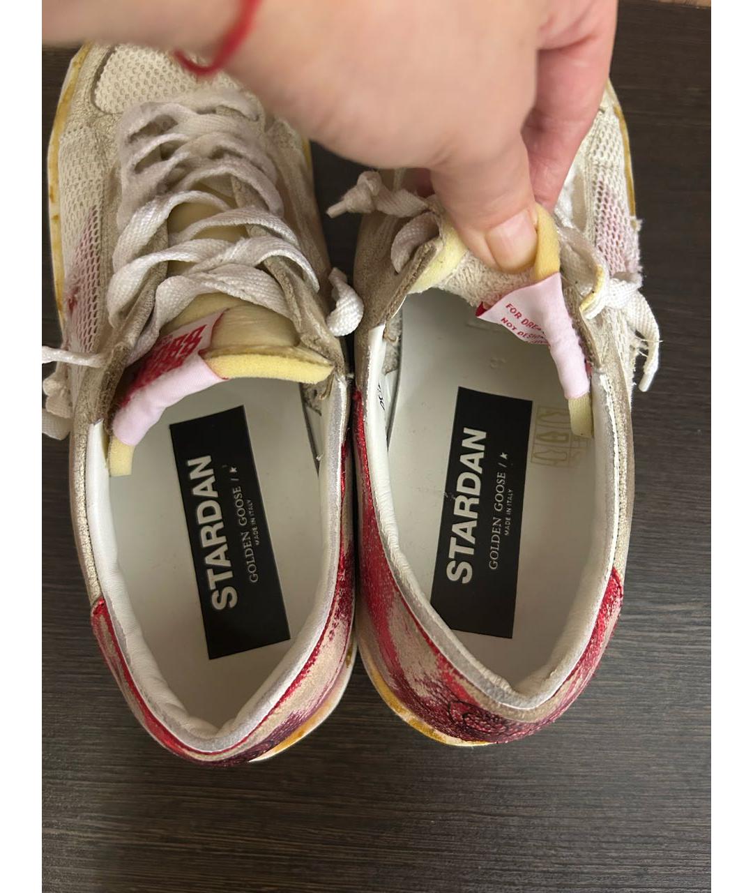 GOLDEN GOOSE DELUXE BRAND Белые кожаные кроссовки, фото 7