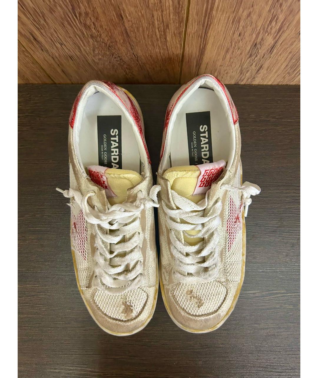 GOLDEN GOOSE DELUXE BRAND Белые кожаные кроссовки, фото 2