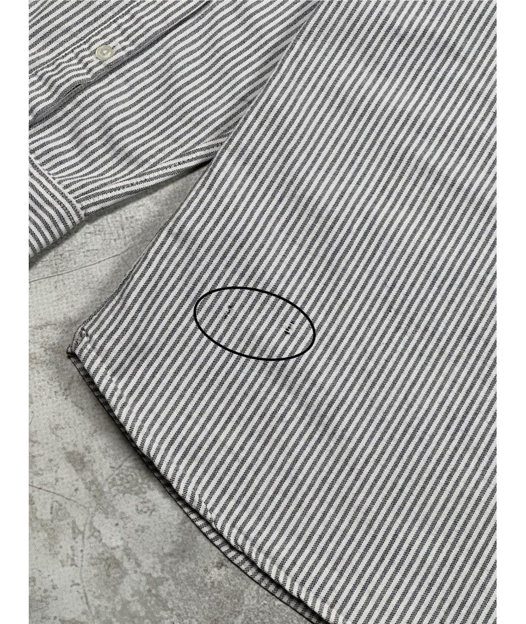 SUPREME Серая хлопковая кэжуал рубашка, фото 7