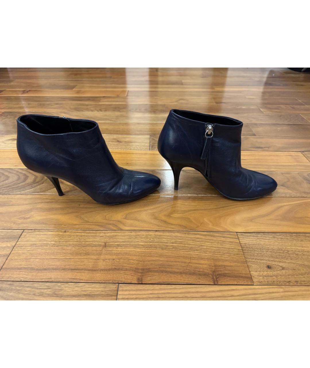 VICINI Темно-синие кожаные ботильоны, фото 7