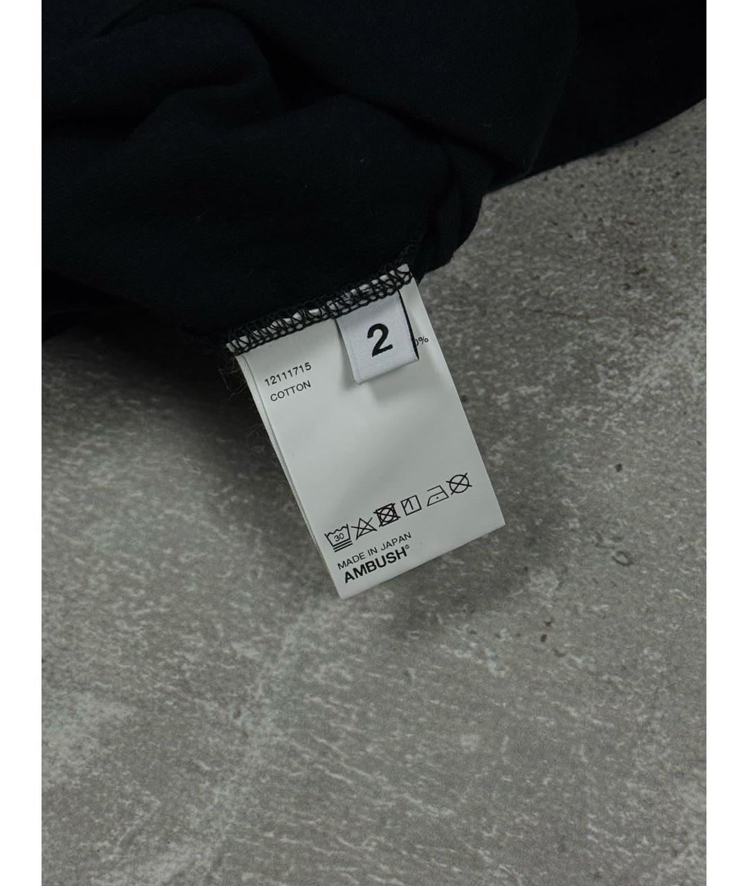 AMBUSH Черная хлопковая футболка, фото 5