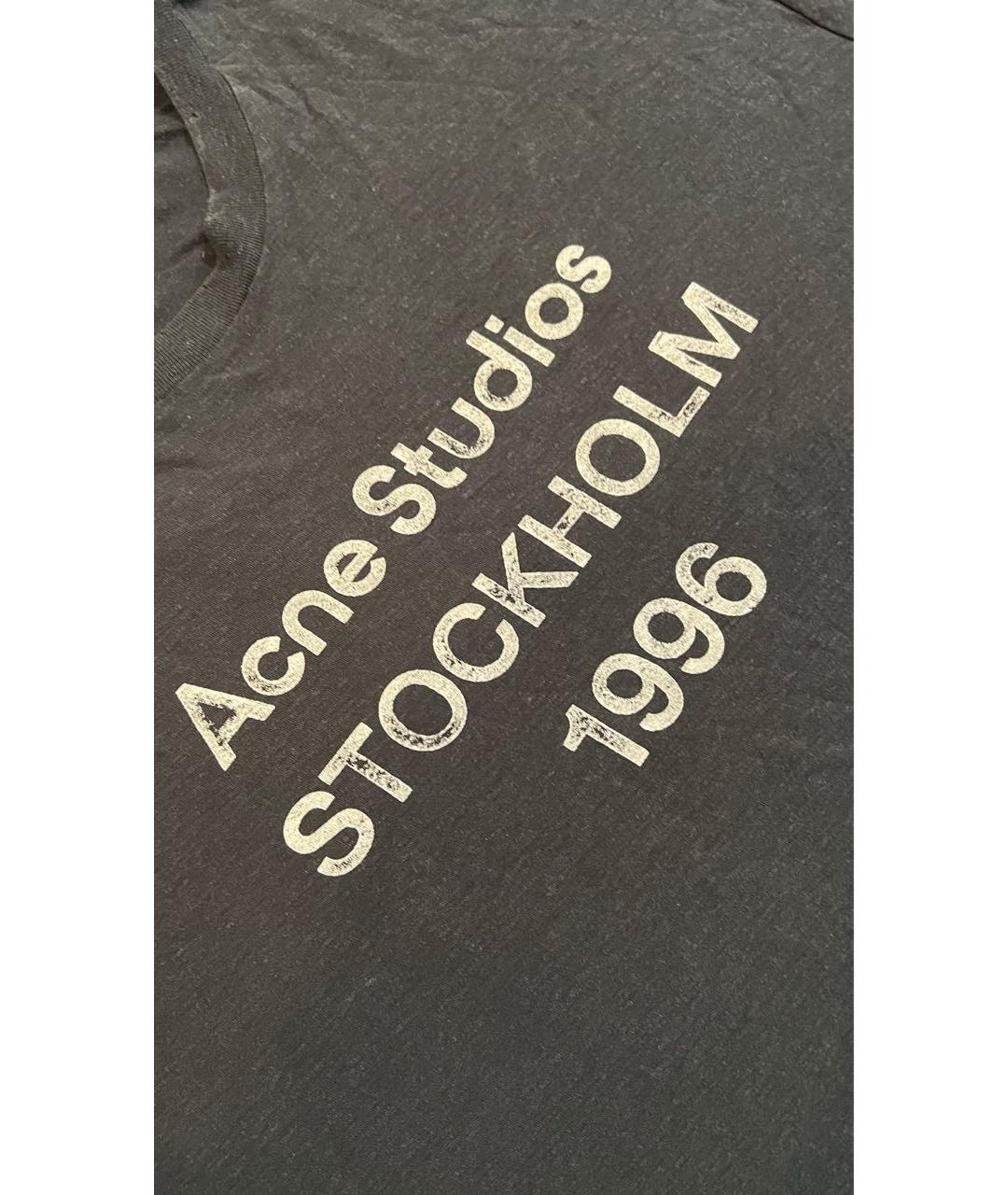 ACNE STUDIOS Серая хлопковая футболка, фото 4