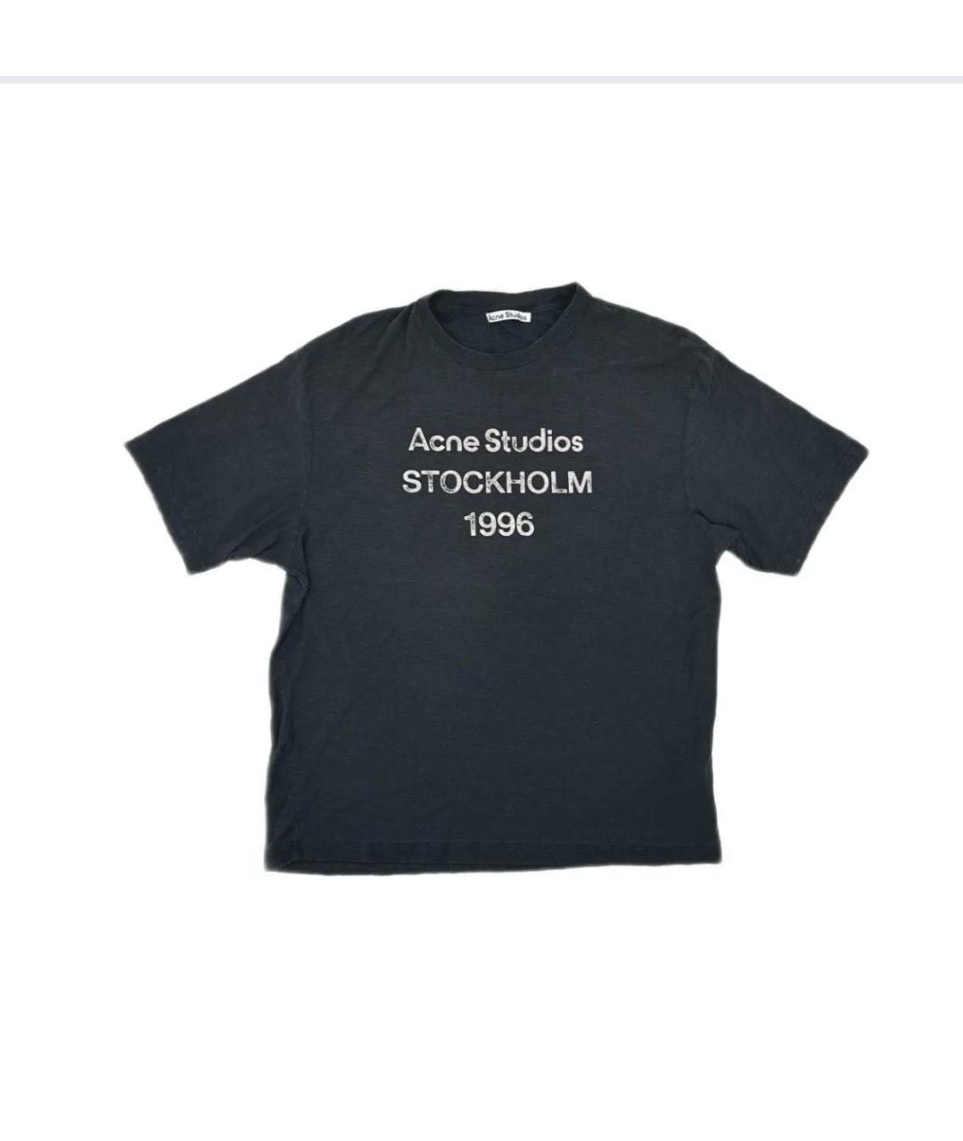 ACNE STUDIOS Серая хлопковая футболка, фото 5