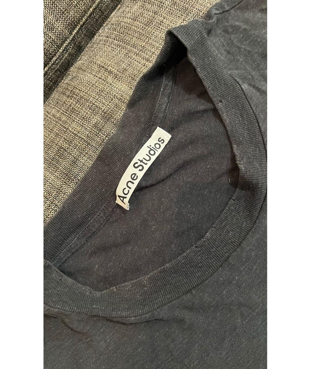 ACNE STUDIOS Серая хлопковая футболка, фото 3