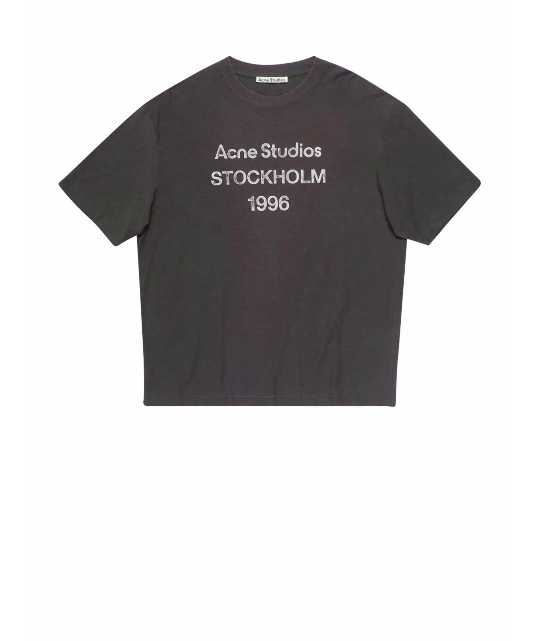 ACNE STUDIOS Серая хлопковая футболка, фото 1