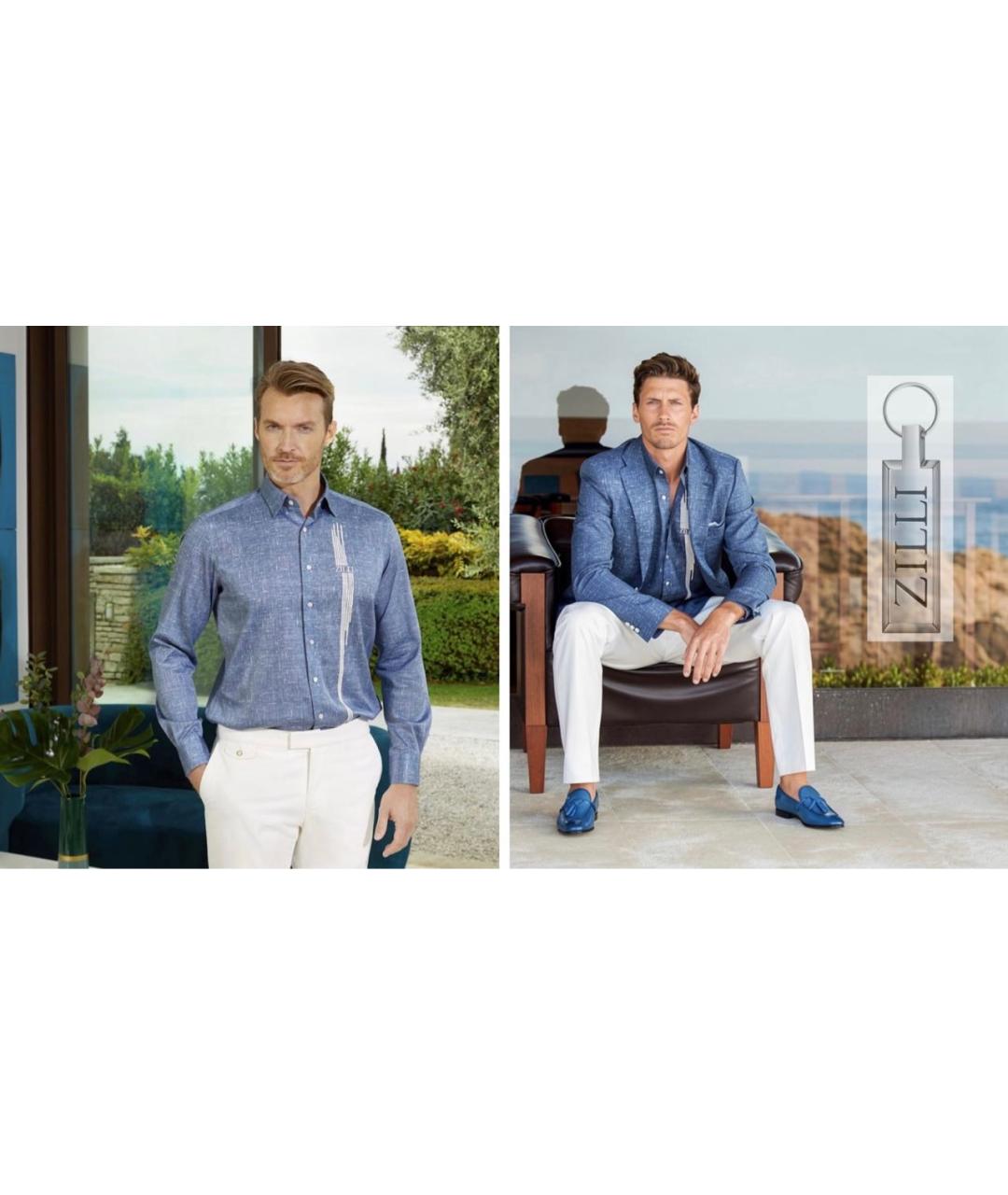 ZILLI Мульти хлопковая кэжуал рубашка, фото 8