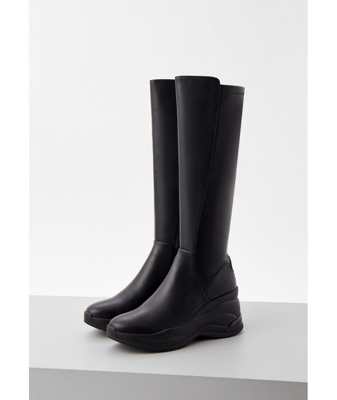 LIU JO Черные сапоги из искусственной кожи, фото 4