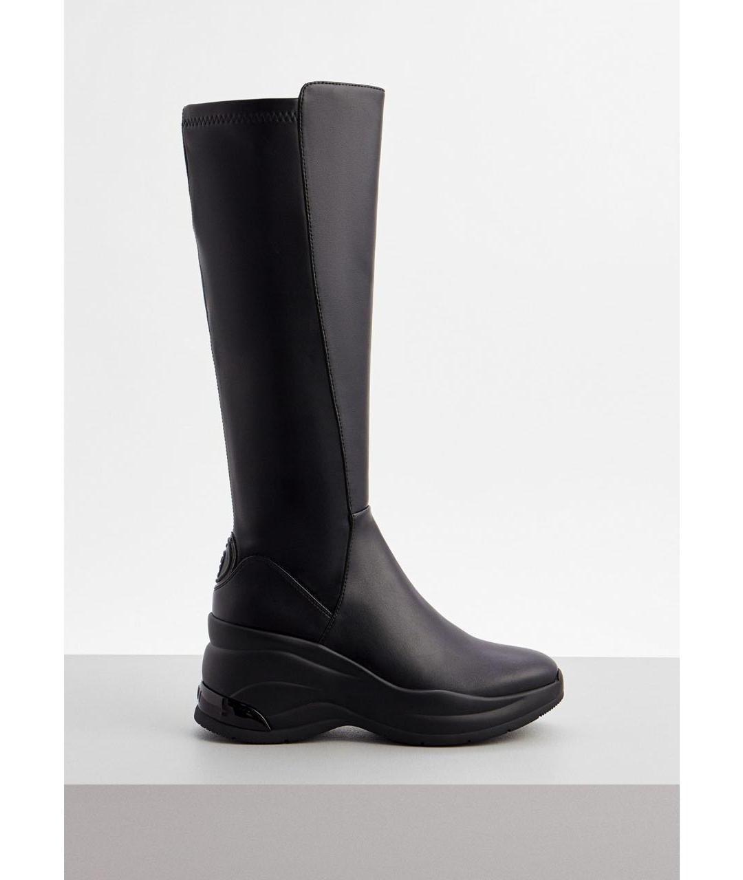 LIU JO Черные сапоги из искусственной кожи, фото 2