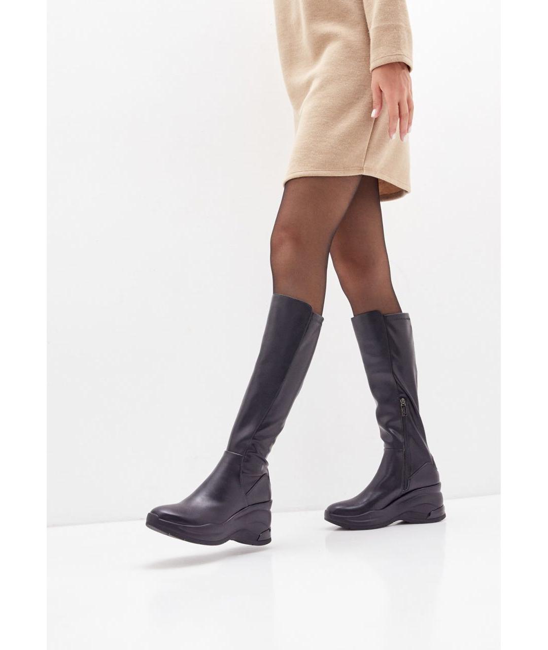 LIU JO Черные сапоги из искусственной кожи, фото 6