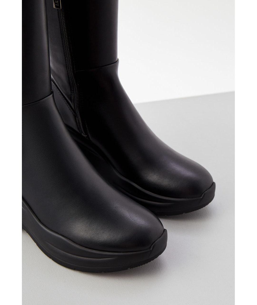 LIU JO Черные сапоги из искусственной кожи, фото 3