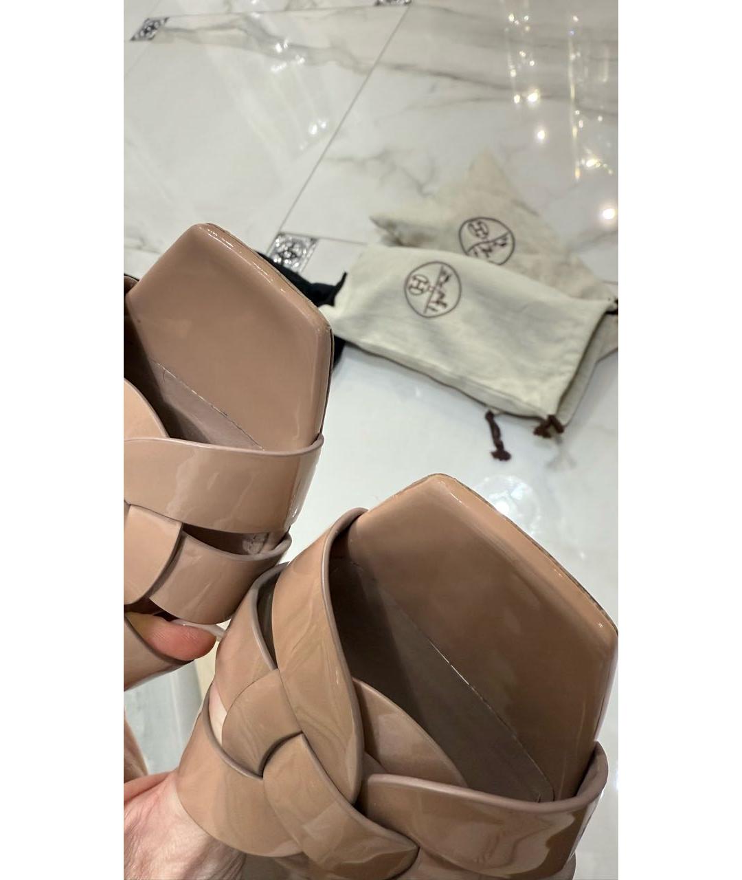 SAINT LAURENT Кожаные шлепанцы, фото 6