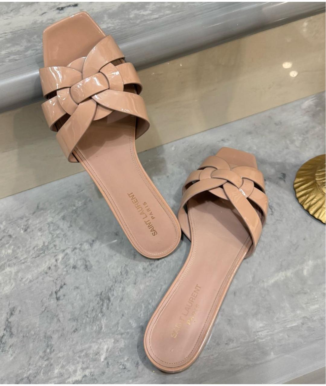 SAINT LAURENT Кожаные шлепанцы, фото 3