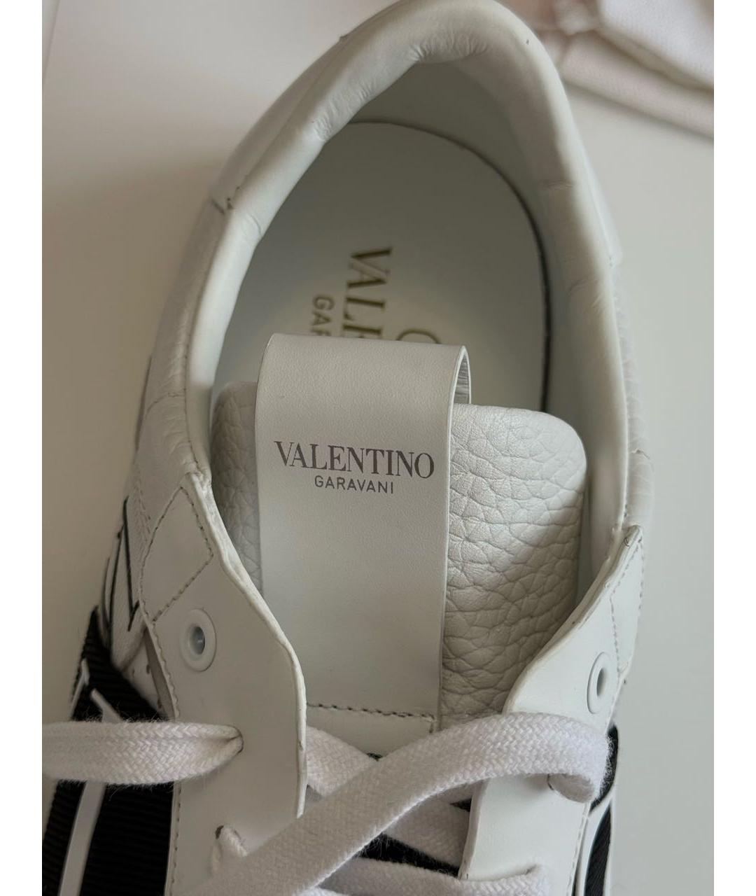 VALENTINO Белые кожаные низкие кроссовки / кеды, фото 5