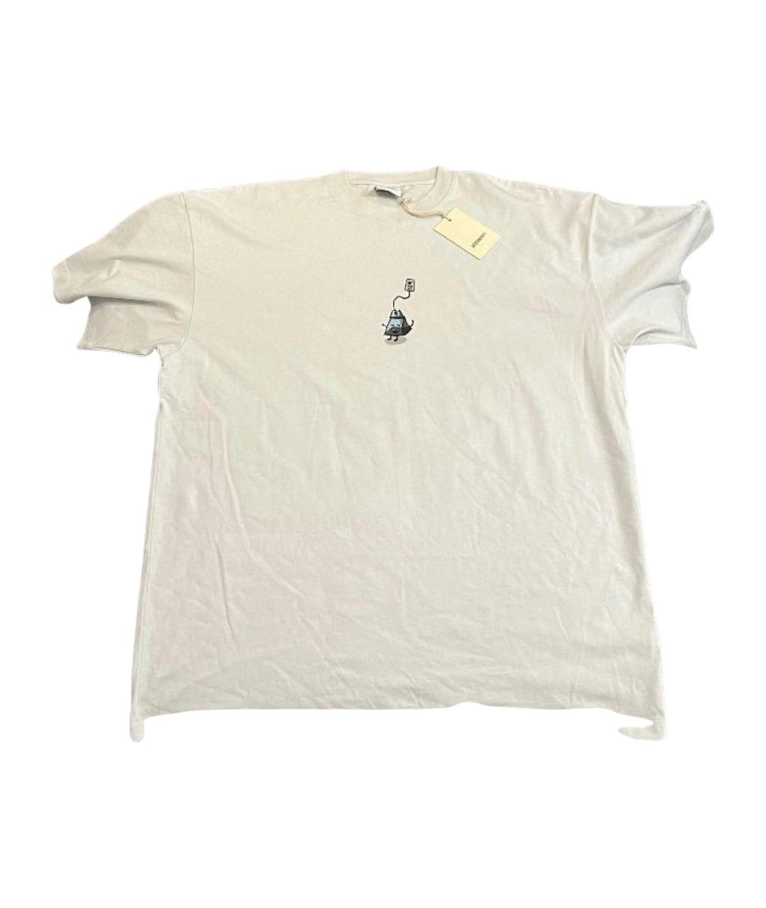 VETEMENTS Бежевая хлопковая футболка, фото 1