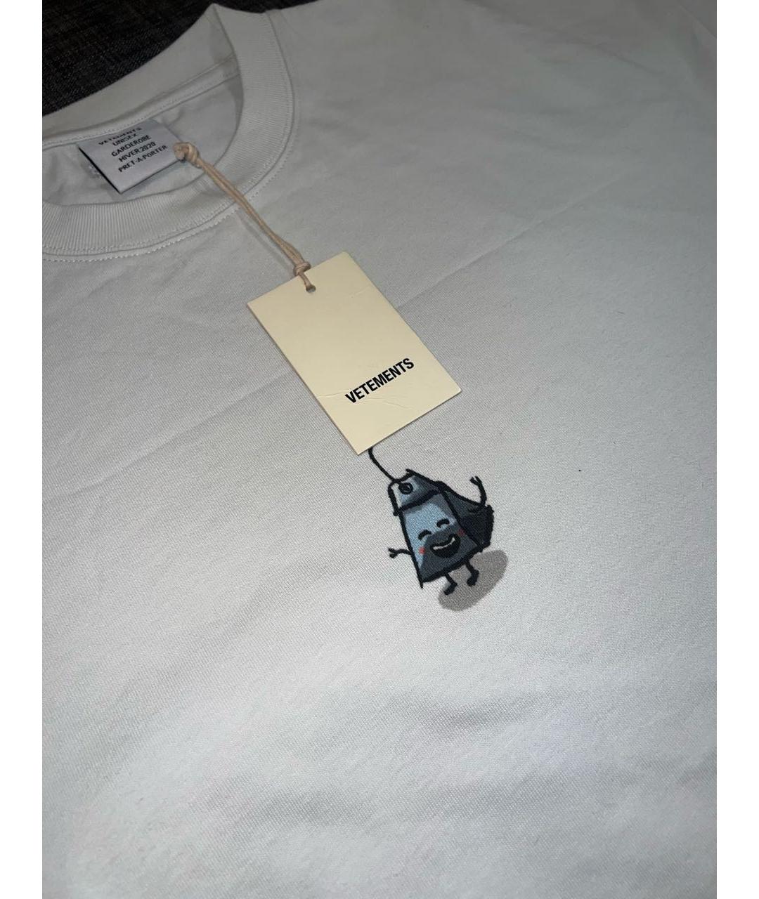 VETEMENTS Бежевая хлопковая футболка, фото 4