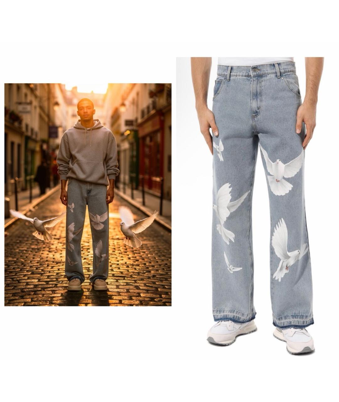 32 PARADIS SPRUNG FRERES Мульти хлопковые прямые джинсы, фото 3