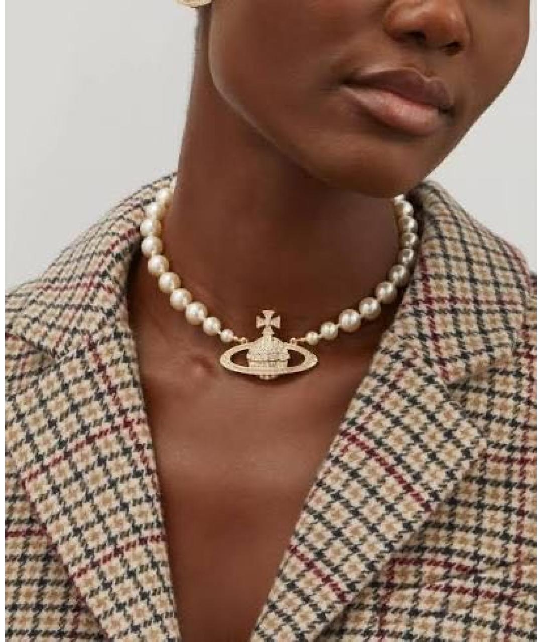 VIVIENNE WESTWOOD Золотой металлический чокер, фото 6