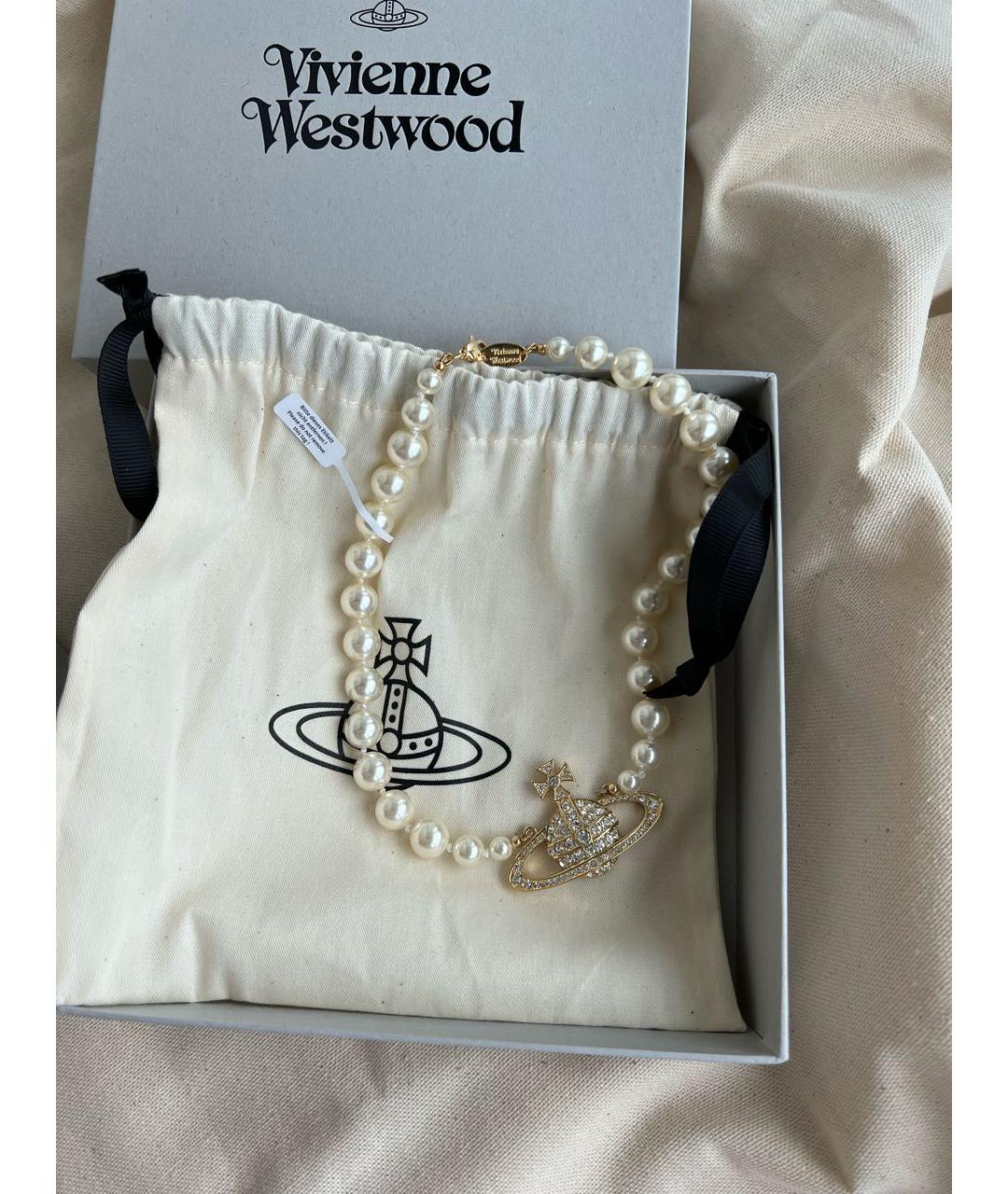 VIVIENNE WESTWOOD Золотой металлический чокер, фото 3