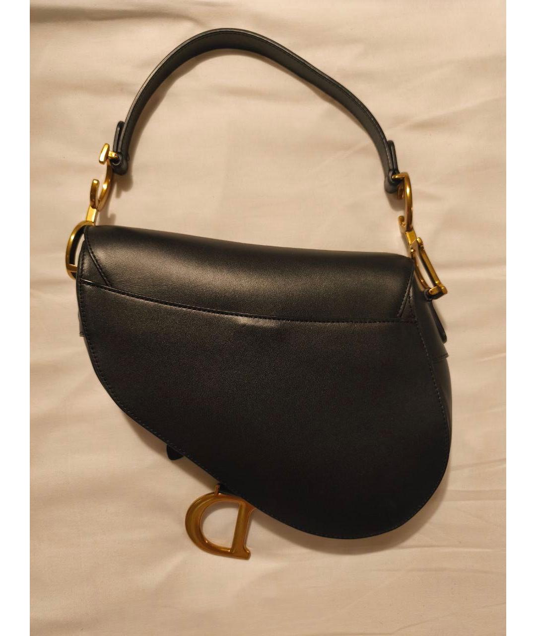 CHRISTIAN DIOR Черная кожаная сумка с короткими ручками, фото 2