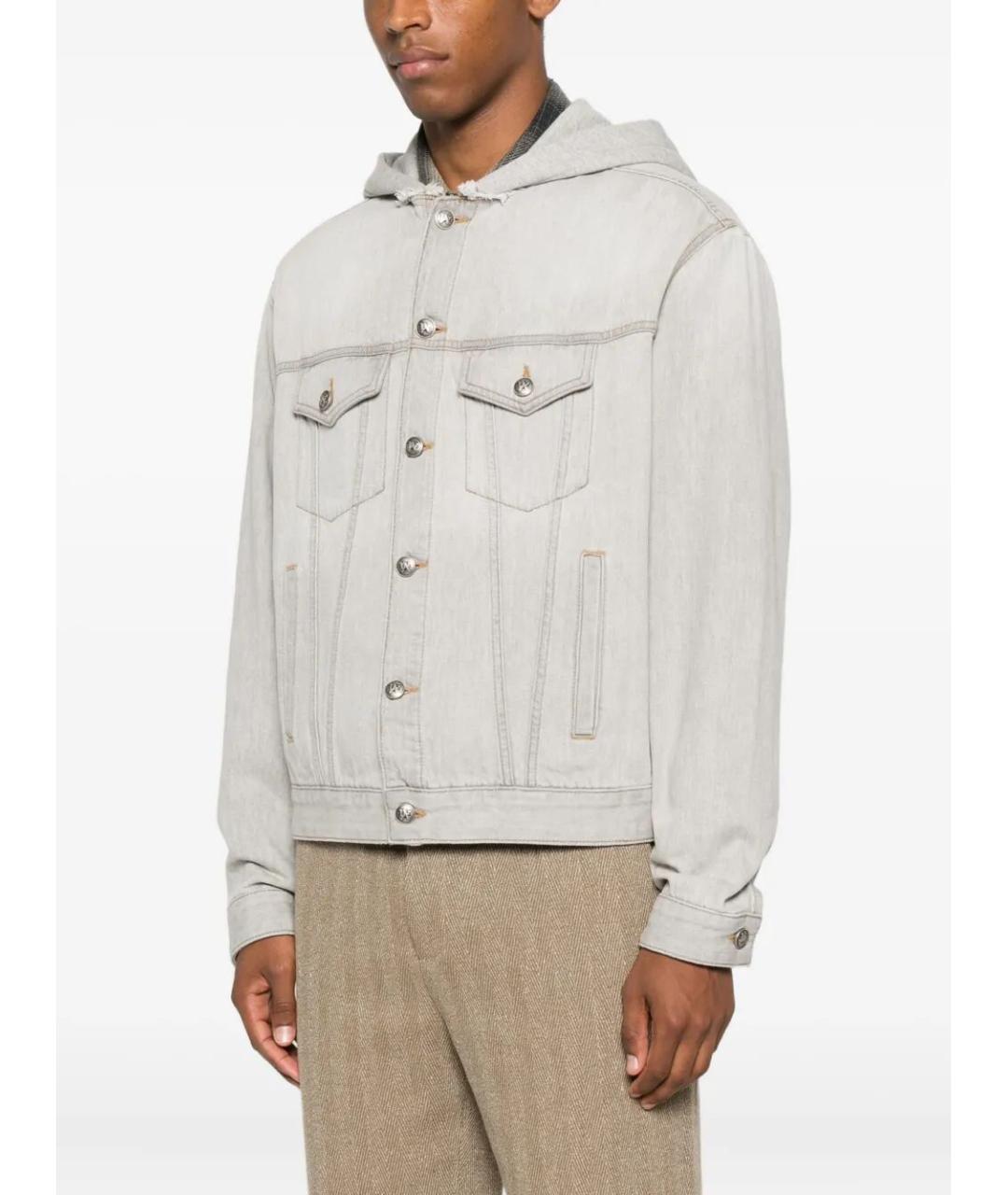 PALM ANGELS Серая хлопковая куртка, фото 2