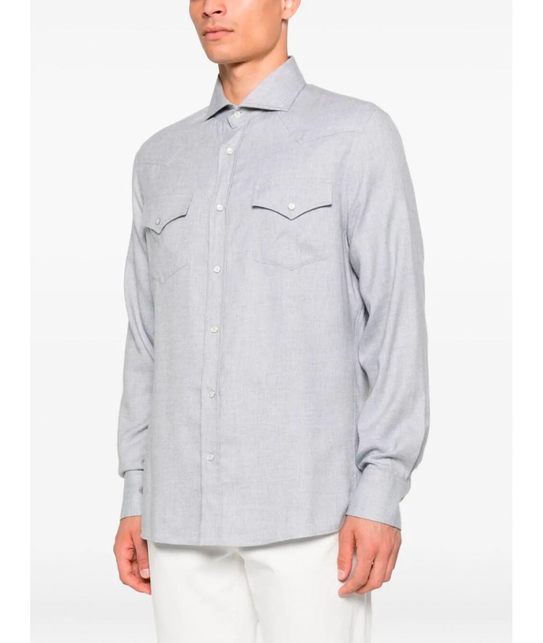 BRUNELLO CUCINELLI Серый хлопковый пиджак, фото 3