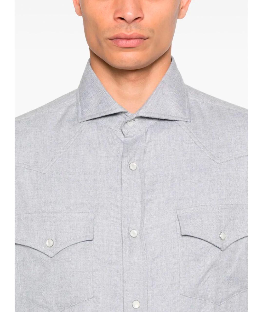 BRUNELLO CUCINELLI Серый хлопковый пиджак, фото 1