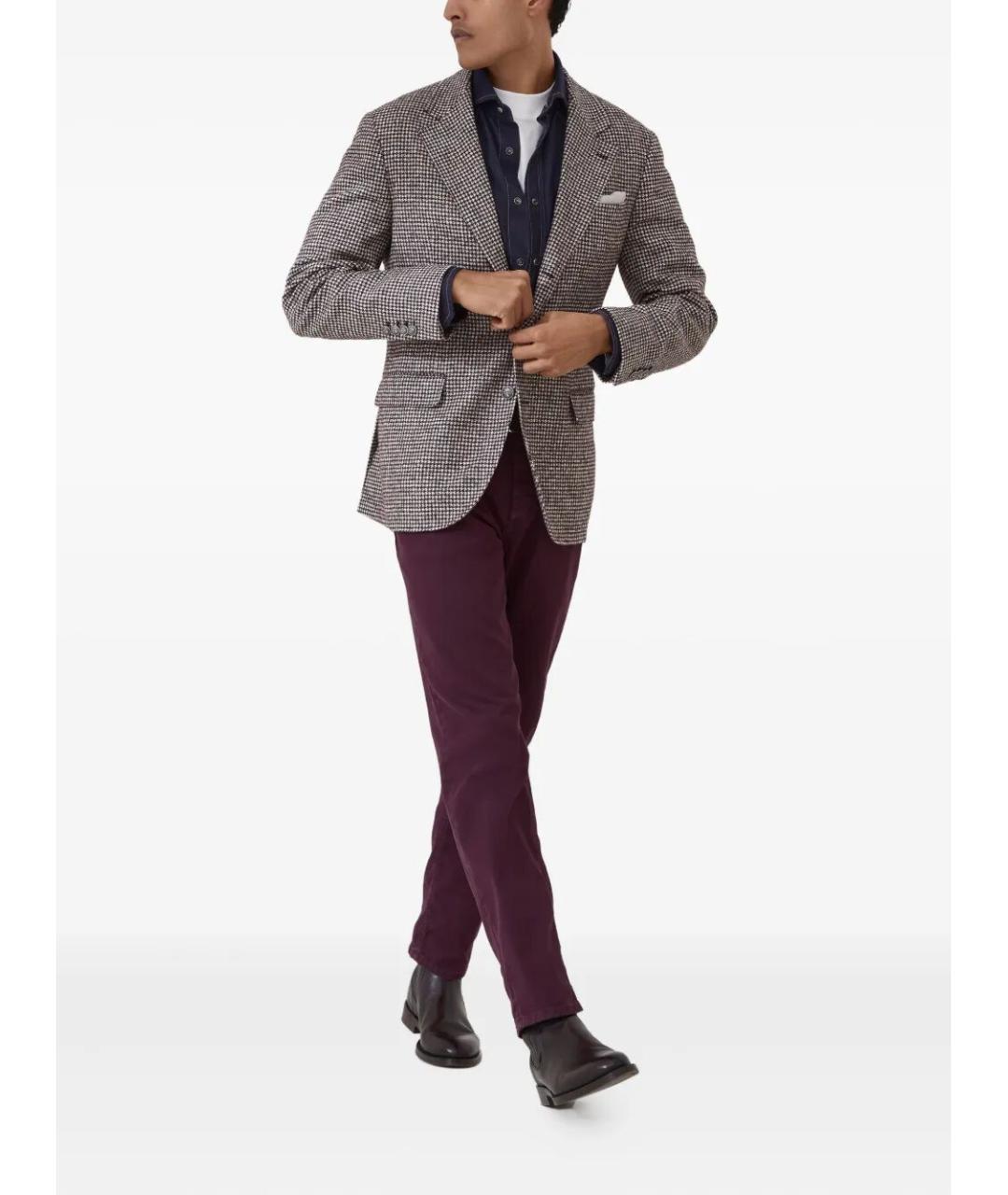 BRUNELLO CUCINELLI Синяя хлопковая кэжуал рубашка, фото 2