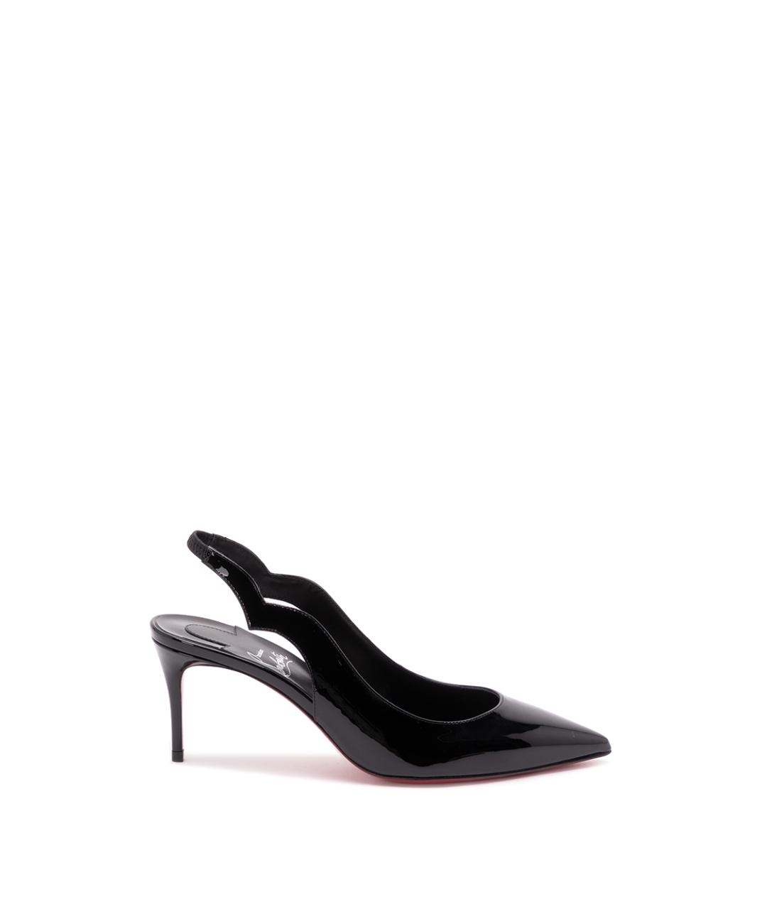 CHRISTIAN LOUBOUTIN Черные кожаные туфли, фото 1