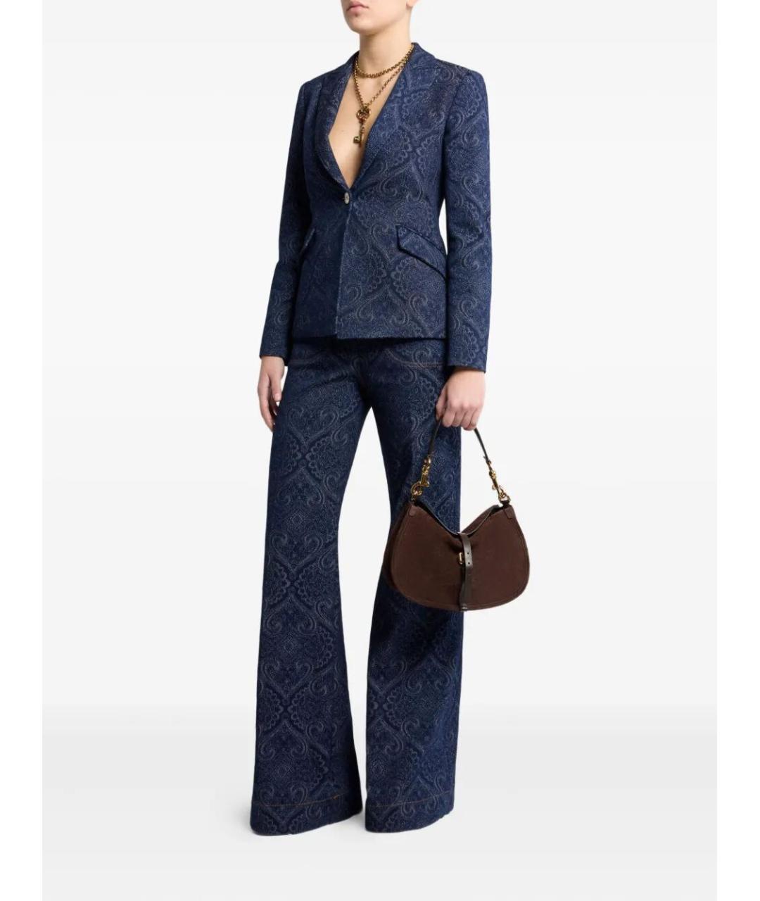 ETRO Синий хлопковый жакет/пиджак, фото 2