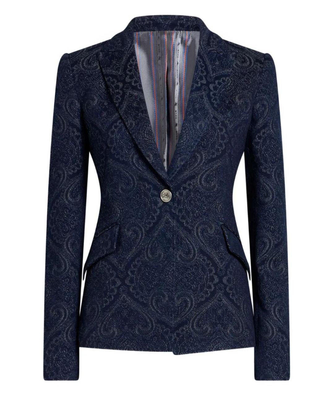 ETRO Синий хлопковый жакет/пиджак, фото 1