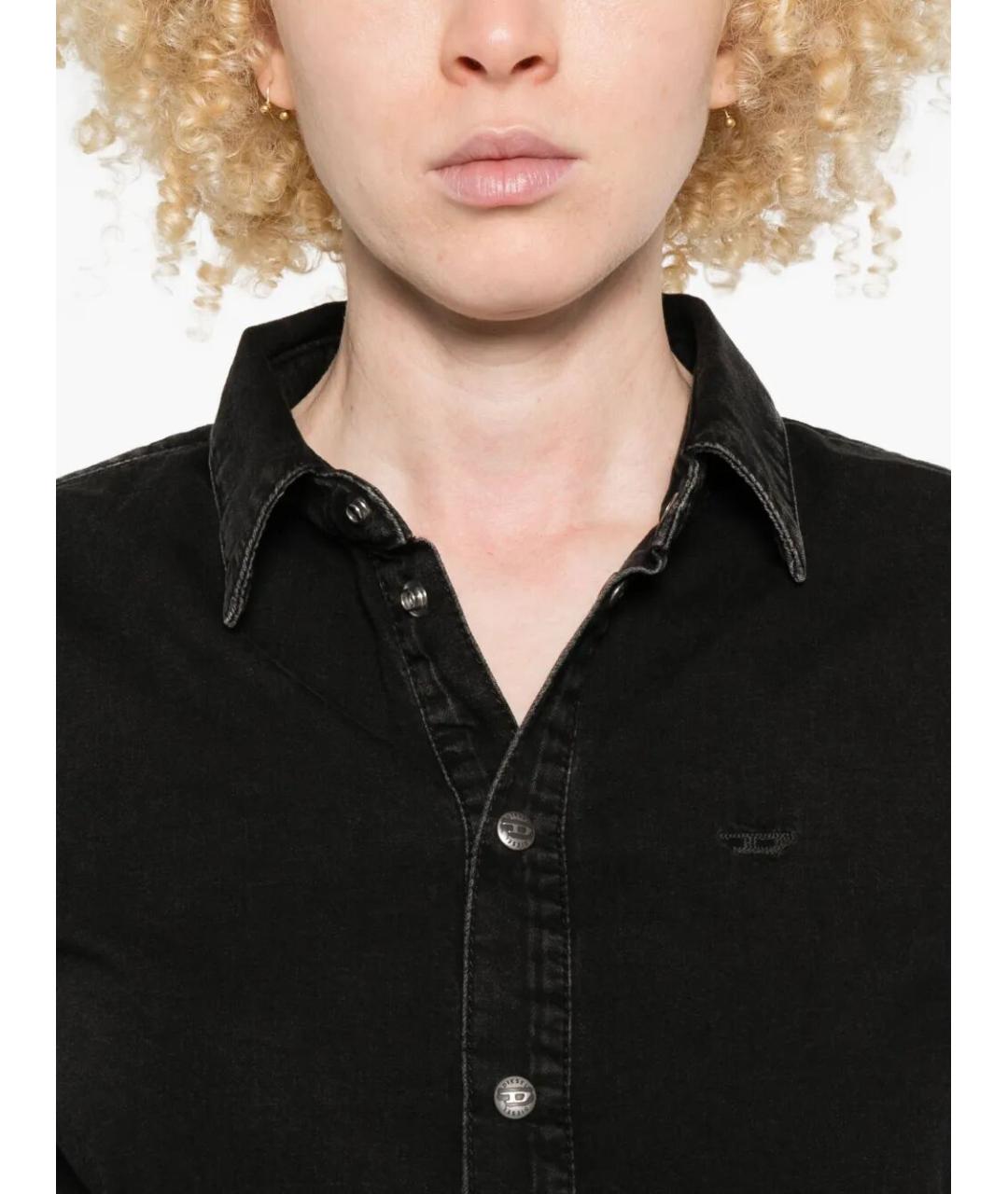 DIESEL Черная хлопковая рубашка, фото 4