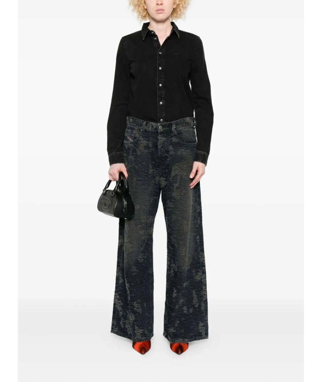 DIESEL Черная хлопковая рубашка, фото 2