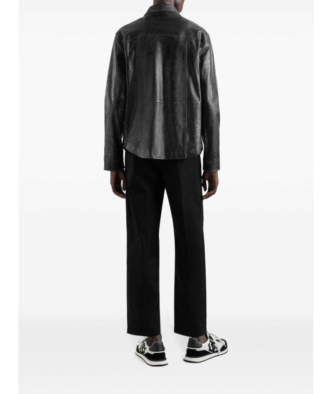 DOLCE&GABBANA Черная кожаная куртка, фото 3