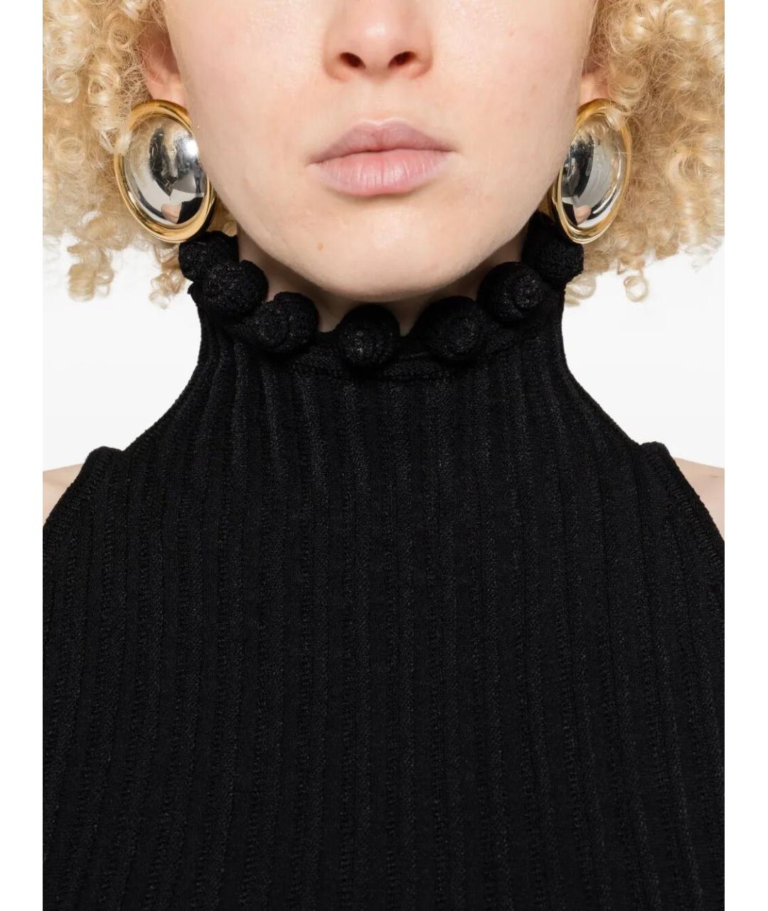 ALAIA Черное вискозное коктейльное платье, фото 3