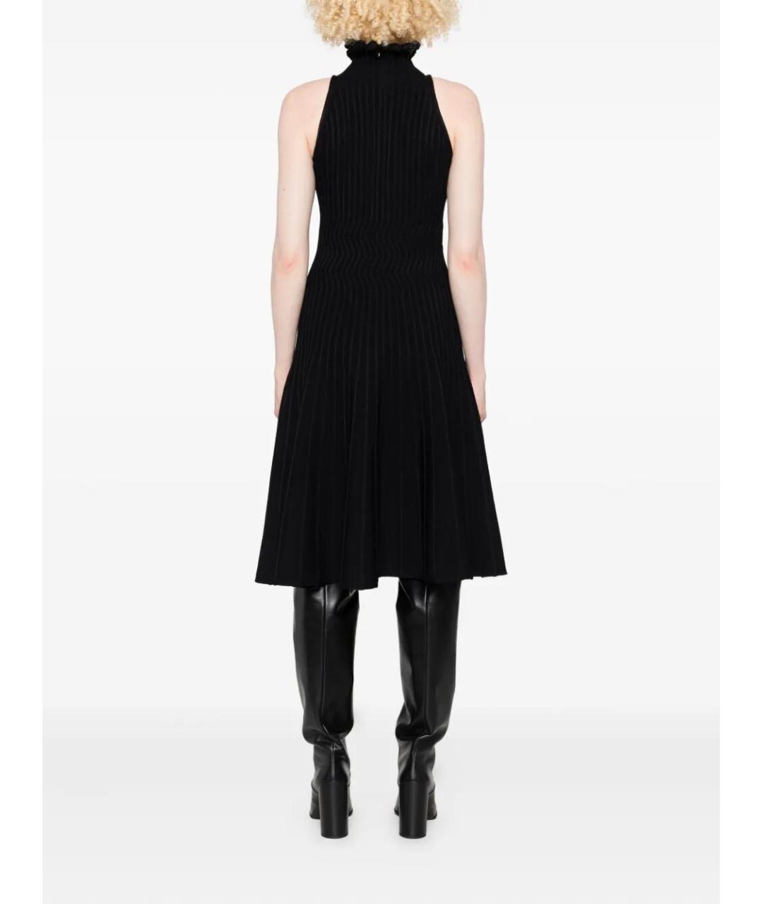 ALAIA Черное вискозное коктейльное платье, фото 4